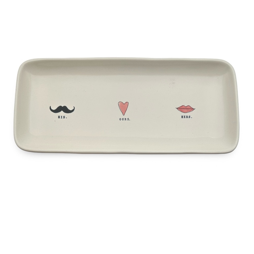 Rae Dunn His Ours Hers Ceramic Tray Artisan Collection